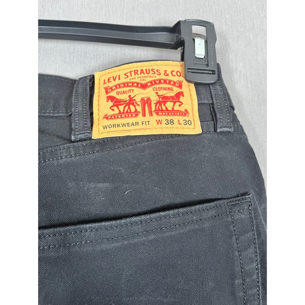 Levi's Workwear Fit Mens Canvas Pants 32x30 511 Slim Fit Black Stretch EUC - Picture 9 of 12